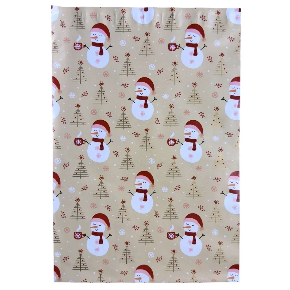 10‎ Poly Mailers 10x13 Shipping Envelopes Snowman Self Seal Waterproof Polymaile